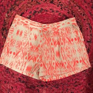 Coral and grey shorts